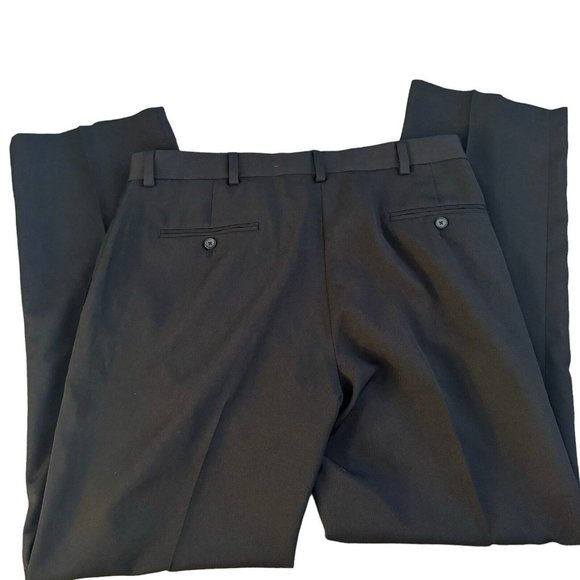 Kenneth Cole Reaction Black Flat Front Mens Dress‎ Pants 36x32 NWOT - Picture 6 of 8